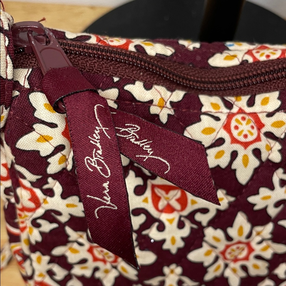 Vera Bradley Burgundy and Yellow Patterned Crossbody Bag - Picture 3 of 7